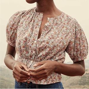 DOEN Netta Liberty floral print top size small